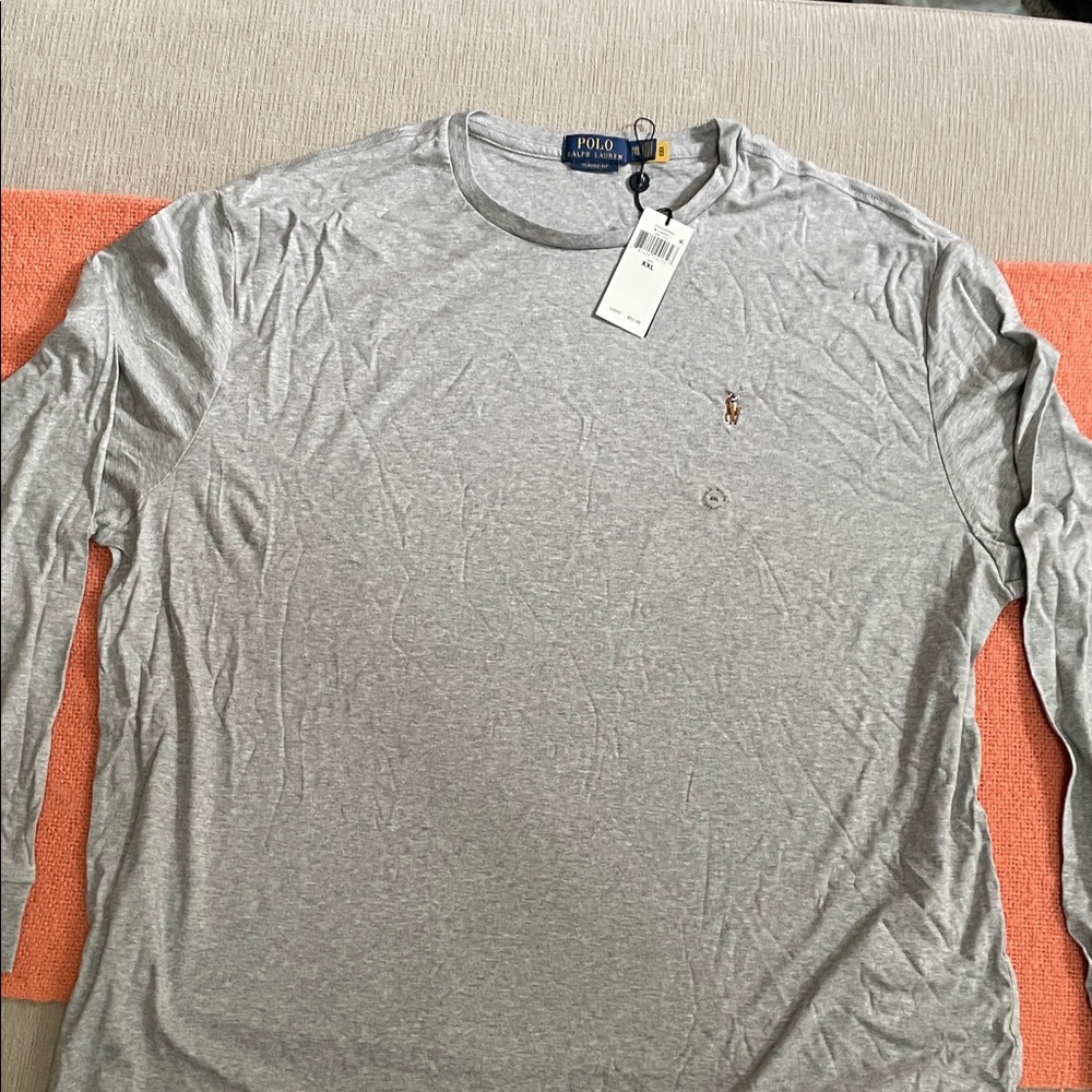 Polo by Ralph Lauren Light Gray Long Sleeve Shirt